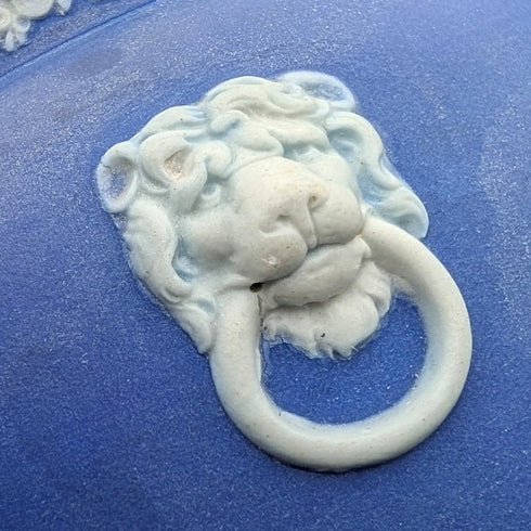 古董英國韋奇伍德餅乾桶 Jasperware 皇家藍色